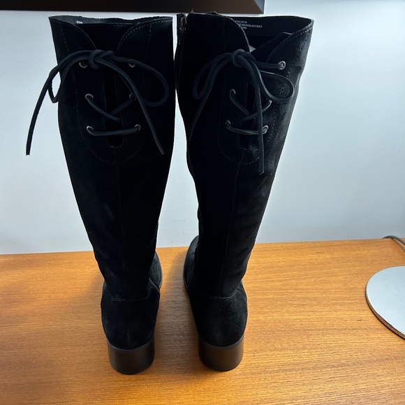 New Stunning Born Black Suede Tall Boots - Picture 5 of 12